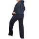 thumbnail image 4 of Puntoco Conjunto de camisa y top de manga larga con cuello redondo y pantalones umbilicales con fugas para mujer Puntoco Puntoco-6425, 4 of 6