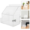 thumbnail image 1 of OULII Transparent Acrylic Donation Box for Office Use Raffle Ticket Box with Lock and Modern .5 x 5 x 4 inches, 1 of 8