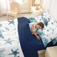 thumbnail image 4 of Erosebridal Sea Starfish Turtle 7pcs Bedding Comforter Set,Summer Nautical Sealife Ocean Coral Queen Bedding Sets,Reversible, 4 of 7