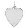 thumbnail image 3 of Sterling Silver RG Plated Engraveable Heart Polished Front/Satin Back Disc QM391R/18, 3 of 3