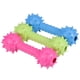 thumbnail image 4 of EeaseMX 3 mancuernas de goma con sonido para perros y gatos, juguetes para morder molares, productos de entrenamiento para mascotas, accesorios interactivos (azul, amarillo y rosa), 4 of 7
