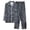 A-Dark Gray87, variant on Men's Breathable Short-Sleeve Pajama Set Striped Raglan-Sleeve Night Wear Pajama Sets