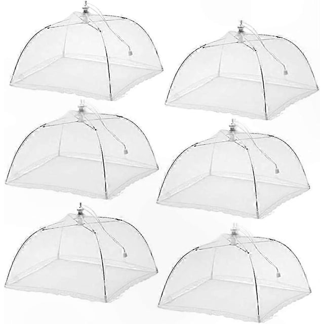 Portable 17" Foldable Tent with Mesh Cover for Outdoor Activities, 6-Pack
