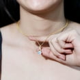 thumbnail image 5 of Rosec Jewels Real Ethiopian Opal Infinity Pendant with Moissanite - 8 mm Cushion Shape, 10K Yellow Gold, 5 of 9