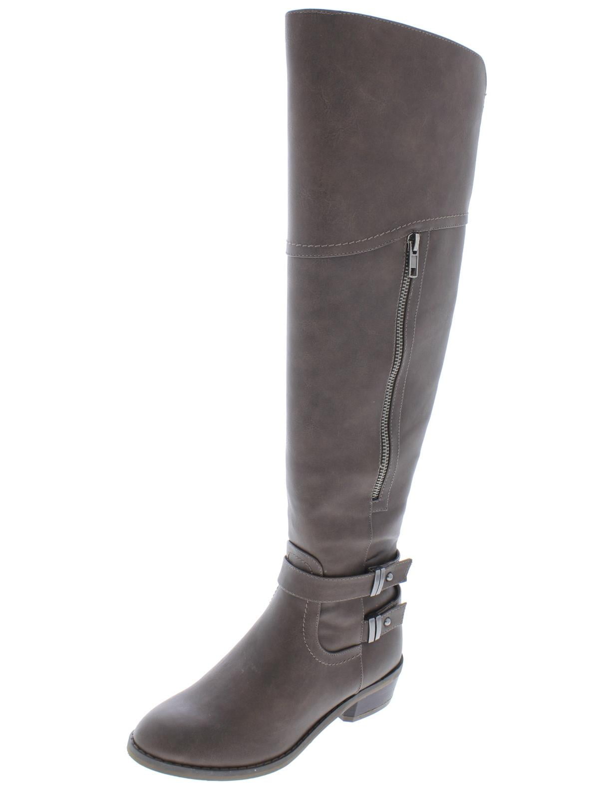 Bar III Womens Daphne Faux Leather Over-The-Knee Riding Boots Bar III Womens Daphne Faux Leather Over-The-Knee Riding Boots