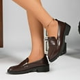 thumbnail image 4 of Wowcloth Woman's Casual Loafers, Thick Sole with Retro British Style, Autumn-Winter Flat Shoes in Multi-Colors for Trendy Daily Outfits, 4 of 9