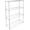 Chrome, variant on 4-Shelf Wire Shelving Unit with Wheel and Adjustable Feet, 36''(L) x14''(W) x54''(H),Black