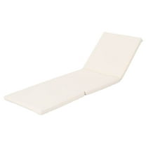 Noble House Jamaica Outdoor Fabric Chaise Lounge Cushion in Cream