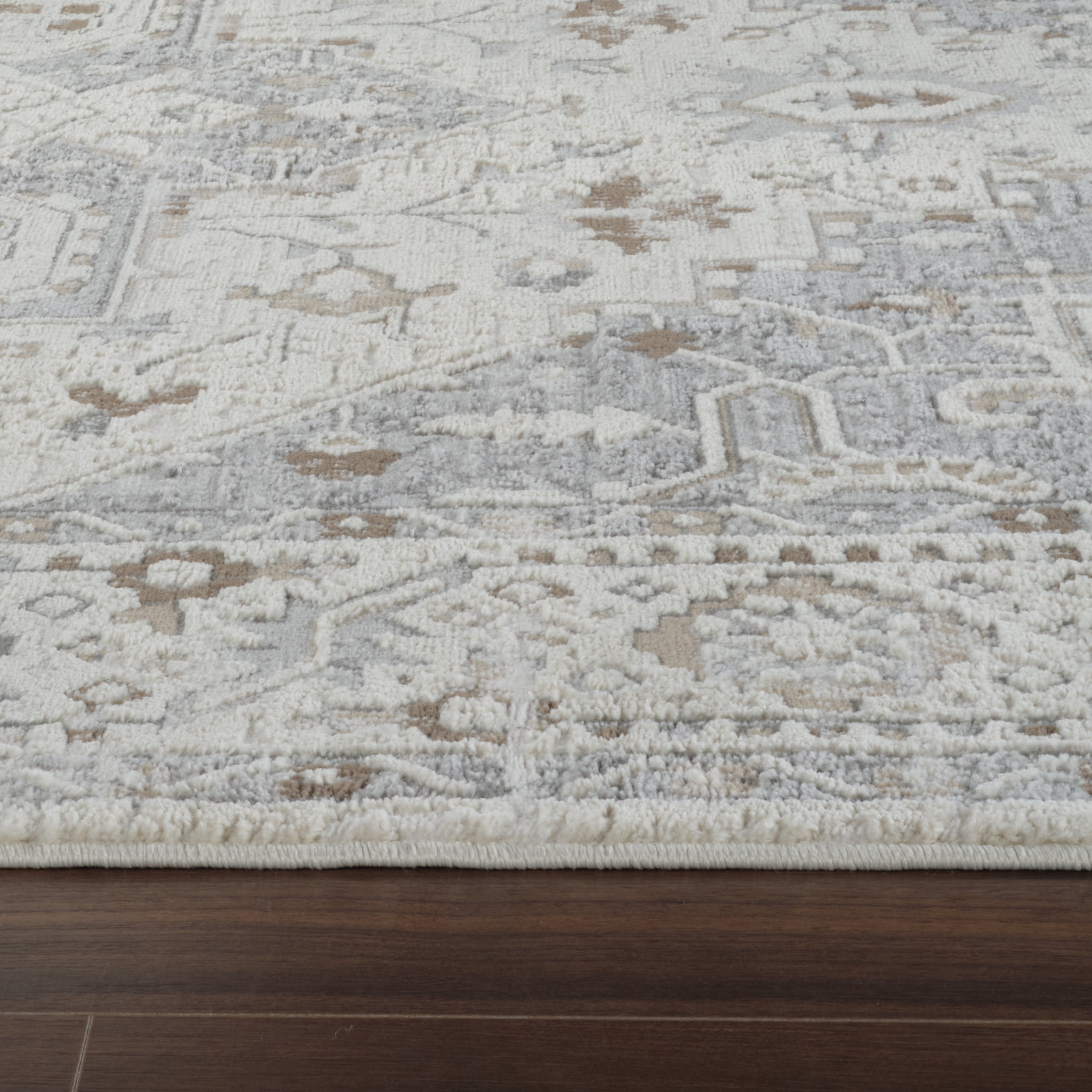 Rug Branch Nomad Persian Indoor Area Rug, Grey Beige, Oriental - Living Room, Bedroom, Dining Room, and Kitchen