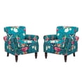 thumbnail image 7 of UIXE Accent Chairs Living Room Chairs Set of 2 Upholstered Armchair for Bedroom Modern Lounge Chair, Pattern Blue, 7 of 7