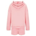 thumbnail image 3 of Track Suits for Women Set Long Sleeve Half Zip Hoodie and Shorts 2 Piece Matching Set Sweat Shorts Sets Spring Fall Outfits, 3 of 3