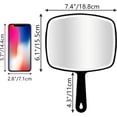 thumbnail image 2 of Handheld Mirror, Portable Hand Mirror with Hanging Hole in Handle, Pink 7.4" W x 10.4" L, 2 of 5