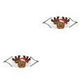 thumbnail image 3 of maskred Christmas Themed Dust Mask Printing Dustproof Polyester Face Mask with Elastic Earband and Filter Type 4 2# 2Set, 3 of 6