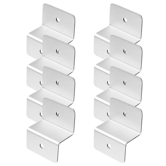 KALLORY  8 Pcs Solar Panel Mounting Kit Z Bracket Boat Mounts Travel Silver