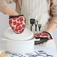 thumbnail image 6 of Pofeuu Rose Flowers Print Thickened Mini Silicone Oven Mitts Heat Resistant, Rubber Oven Mitt Gloves, Finger Pinch Grips, Pot Holder, Silicone Potholder, 6 of 7
