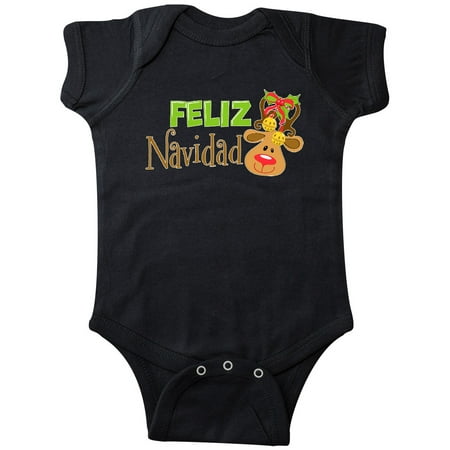 

Inktastic Christmas Feliz Navidad with Cute Reindeer Gift Baby Boy or Baby Girl Bodysuit
