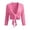 Pink, variant on Women's Daily Tie Front Shrug 3/4 Sleeve Bolero Cardigan Lightweight Summer Casual Beach Swim Cropped Cover Up Tops