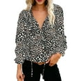 thumbnail image 1 of UKAP Womens Casual Loose Blouses Floral V Neck Tunic Shirts Long Sleeve Fall Autumn Tops Shirt, 1 of 3