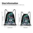 thumbnail image 2 of Sikiie Hungry Tyrannosaurus Drawstring Backpack Drawstring Bags, Draw String Back Bag for Sports, Gym, Travel, Swimming, Beach-Small, 2 of 6
