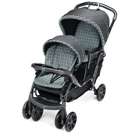 Evenflo Take Me Too Tandem Stroller, Turquoise Plaid