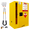Yellow, variant on Red Fireproof Safety Cabinet, Equipped With A Three Point Locking System, Double-Walled Steel Structure And Ventilation Design, Suitable For The Storage Of Hazardous Chemicals