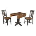 thumbnail image 5 of 36" Solid Wood Square Dual Drop Leaf Dining Table with 2 Dining Chairs, 5 of 6