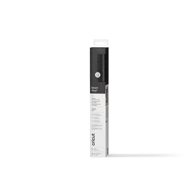Cricut® Smart Vinyl™ Shimmer Matless Permanent Vinyl (3 ft), Black