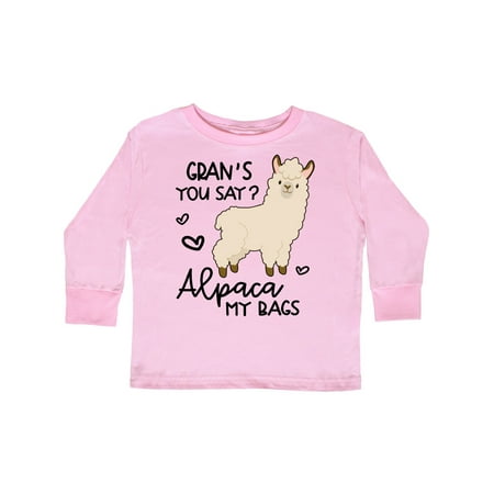 

Inktastic Gran s You Say Alpaca My Bags Gift Toddler Boy or Toddler Girl Long Sleeve T-Shirt