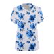 thumbnail image 5 of Puntoco Liquidación de blusas cortas para mujer Camisa básica estampada de manga corta con cuello en V y talla grande para mujer, 5 of 5