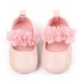 thumbnail image 6 of Zanarzt Infant Mary Jane Baby Girls Mary Jane Flats with Bowknot Ballet Slippers Toddler First Walkers Infant Princess Wedding Dress Shoes Pink,US 4, 6 of 8