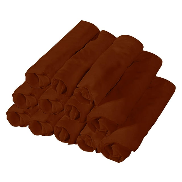 BELOVING 12 Pieces Face Cradle Covers Beauty Massage Table Headrest Covers for Chairs Chocolate Color