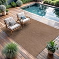 thumbnail image 4 of Outdoor Rug 5x7 Modern Area Rugs for Indoor and Outdoor Patios and Porches - Waterproof, Washable, Non-Shedding, Easy-to-Clean Outside Carpet (5 x 7, Solid - Jute), 4 of 10