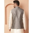 thumbnail image 3 of Maple Clothing Sleeveless Nehru Jacket Men's Sequins India Modi Waistcoat Vest Guest Outfit (Navy Blue, S), 3 of 7