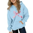 thumbnail image 5 of Miluxas Bow Graphic Hoodies for Teen Boys Girls Long Sleeve Hooded Sweatshirts Oversized Outfits, 5 of 6