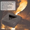 thumbnail image 2 of Molde de lingote de grafito, molde de crisol de grafito rectangular de alta estabilidad térmica de 101ml para latón dorado, plateado y cobre, 2 of 14