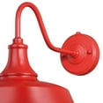 thumbnail image 2 of Vaxcel Dorado 1 Light Dusk to Dawn Red White Farmhouse Barn Dome Outdoor Wall Lantern, 2 of 3