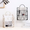 thumbnail image 3 of Nordic Newspaper Book Sundries Organizer Desktop Wall Mount Iron Storage Basket, 3 of 6