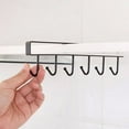 thumbnail image 2 of 4Pcs Wine Glasses Storage Hook Mutifunctional Kitchen Utensil Without Drilling Rack Scarf Hanging Hook Rack Holder Under Cabinet Closet, 2 of 6