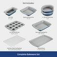 thumbnail image 6 of Tramontina Rise 8-Piece Aluminized Steel Ceramic Nonstick Bakeware Set with Cooling Rack, Oven-Safe, Space-Saving Design, 6 of 10