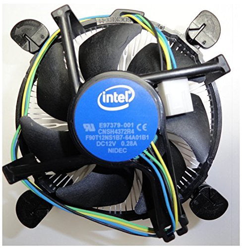 E97379-001 Intel Socket 1155/1156 Aluminum Heat Sink and 3.5-Inch Fan with 4-Pin Connector up to Core i3 3.06GHz