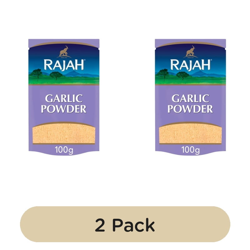 Rajah Spices Ground Garlic Powder 100g, British Import (Pack of 2)