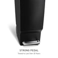 thumbnail image 3 of simplehuman Kitchen Trash Can, 10.6 Gallon Plastic Step Garbage Bin with Secure Slide Lock Lid, Black, 3 of 9