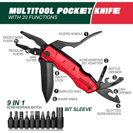 TRAHOO-Gifts for Men Him Dad Stocking Stuffers for Men Women Multitool Pocket Knife Anniversary Birthday Gifts for Men Husband Boyfriend Fathers Day Mens Gifts Camping Gifts Hunting Gifts Cool