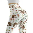 thumbnail image 5 of DISNIMO Hedgehog Mushroom Printed High Waisted Workout Leggings for Women, Yoga Pants Leggings Tummy Control Workout Yoga Pants for Sport, White, XS, 5 of 6