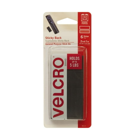 Velcro Sticky Back Hook-And-Loop Closures, Black, 6 Set (Quantity)