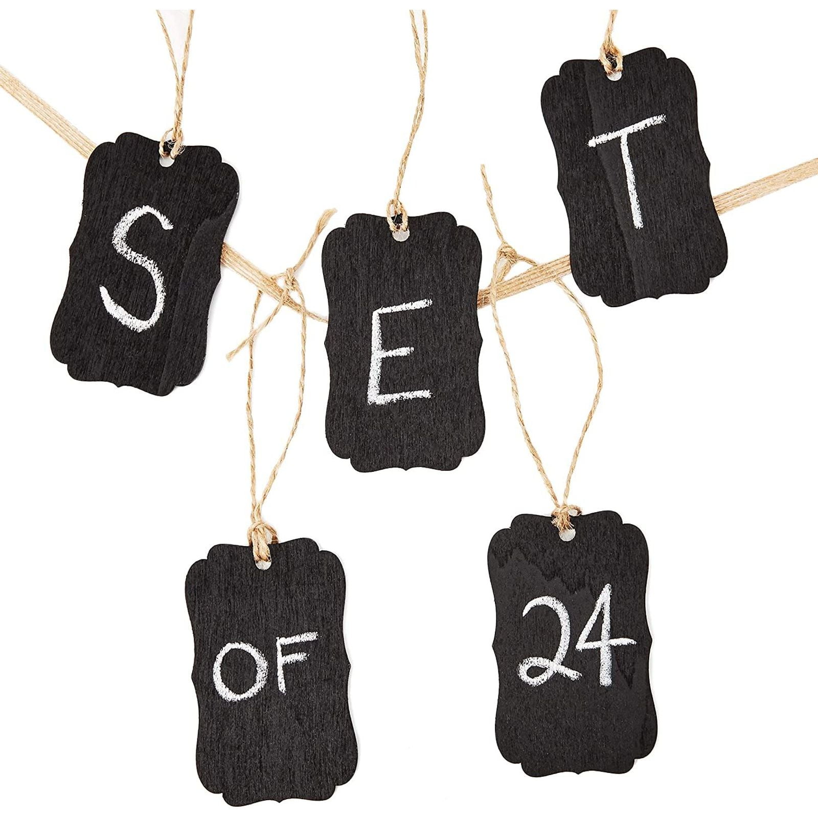Details about   24pcs Mini Wooden Chalkboard Tag Labels w/String for DIY Crafts Gifts 6 Designs