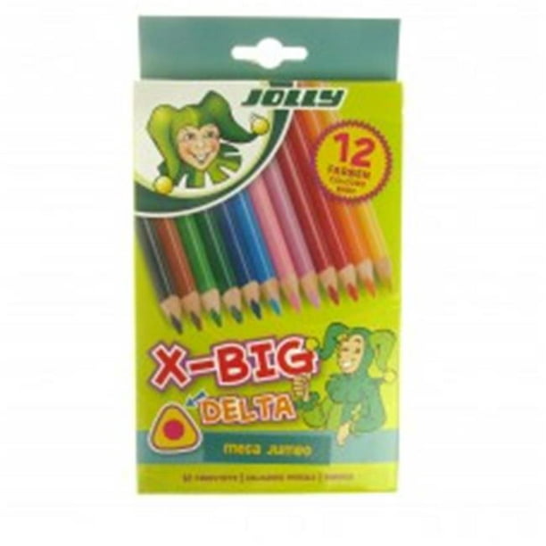 Crayon de couleur am-ricain Jolly X-Big Delta, ensemble de 12, American Educational A-3399-0001