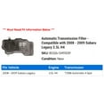 thumbnail image 2 of Automatic Transmission Filter - Compatible with 2008 - 2009 Subaru Legacy 2.5L H4, 2 of 2