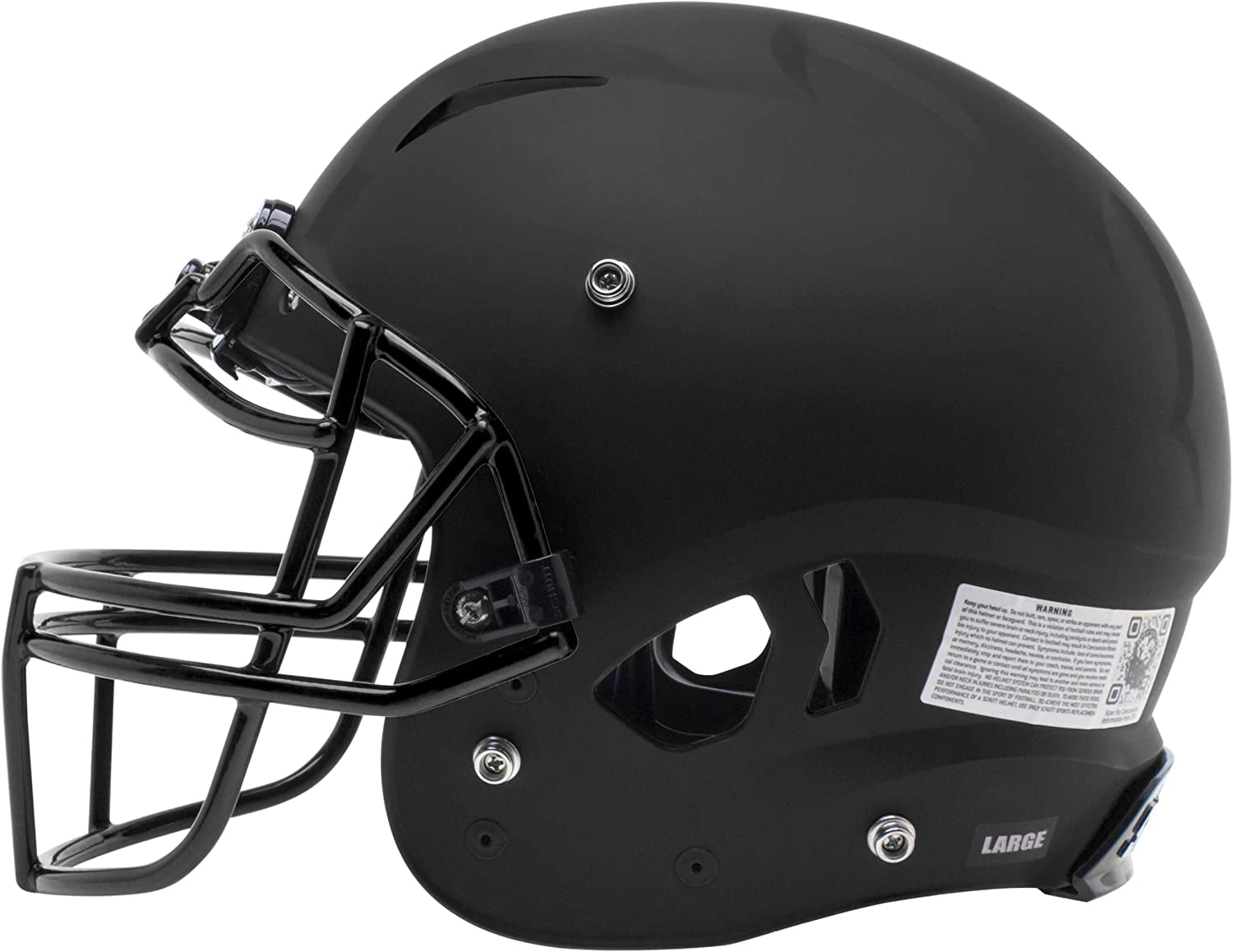 Schutt A11+ Helmet with TPU Cushioning, Adult, Black, Large, Plastic Shell
