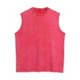 thumbnail image 4 of Men’s Sleeveless Tank Top Distressed Acid Wash Oversized Crewneck Loose Summer Tee, 4 of 8